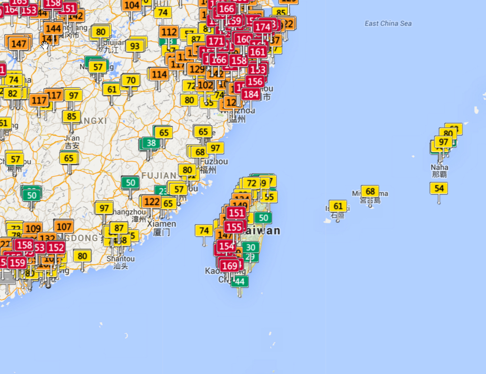 Air Pollution in World - 即時查看全世界的空氣品質，今天空氣好嗎？