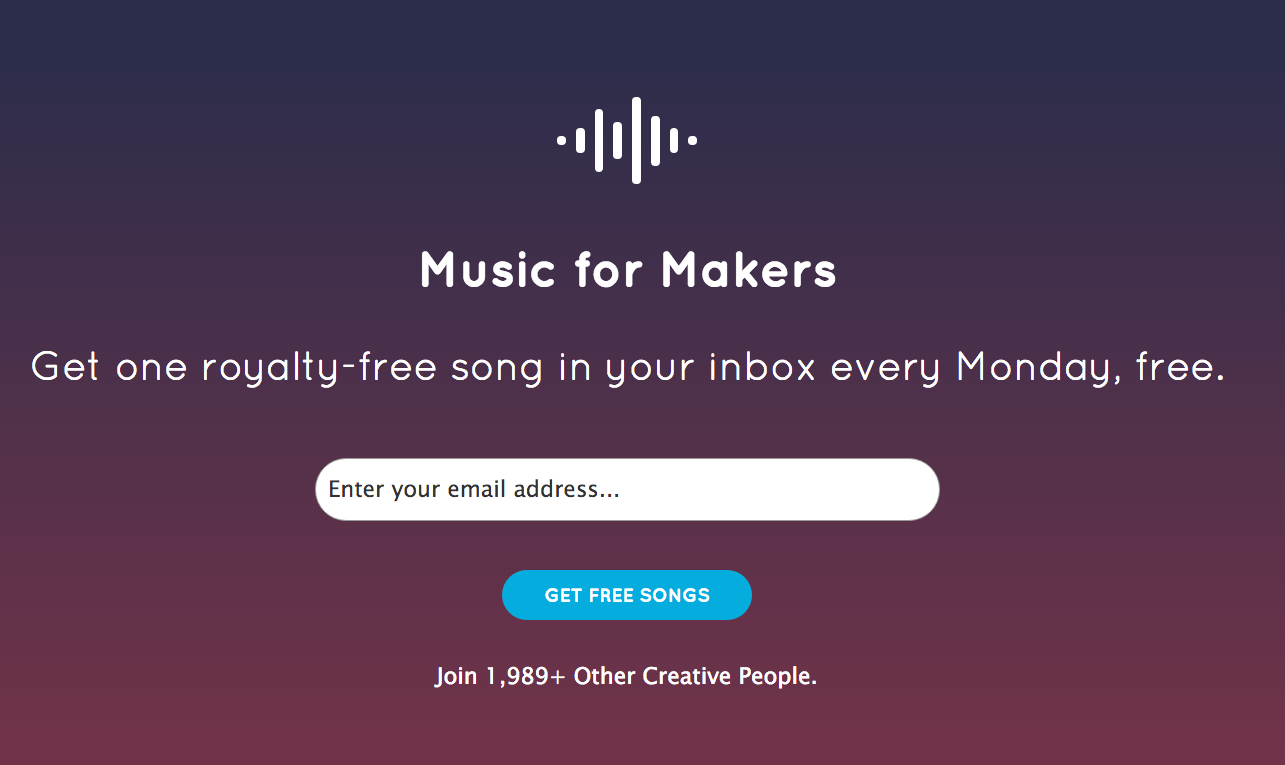 Music for Makers - 每週一自動寄送原創音樂素材給你，免費下載還可商用