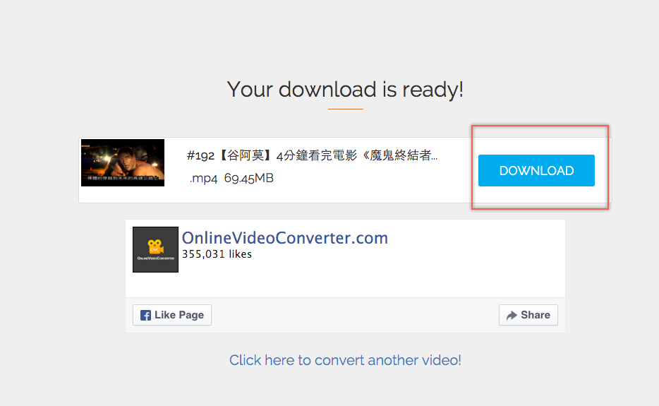 OnlineVideoConverter - 將 YouTube 直接下載為各種影音格式，還能設定影片時間範圍