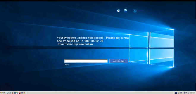新型勒索軟體鎖住 Windows 畫面，要你撥打 +1-888-303-5121