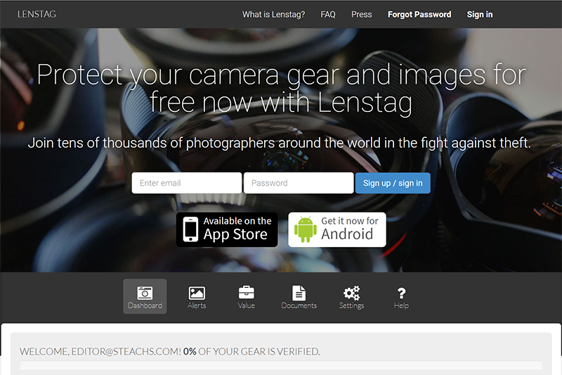 【線上工具/服務】Lenstag - 將手上的相機與鏡頭註冊避免遺失，遭竊還有機會利用序號找回