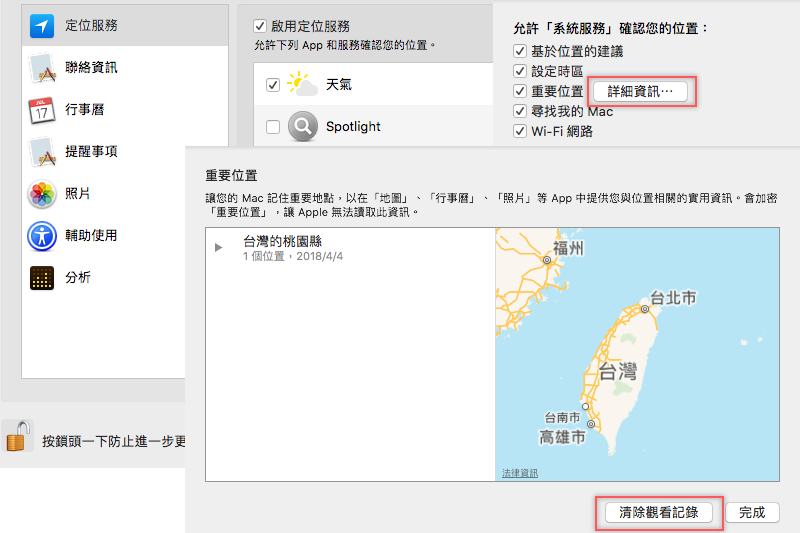 Mac 系統裡的 重要位置 功能會不會洩漏隱私 如何管理或移除定位紀錄 就是教不落 給你最豐富的3c 資訊 教學網站