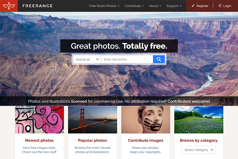 【線上工具/服務】Freerange Stock - 免費可商用照片及插圖圖庫，內容豐富畫質清晰，可加入編輯
