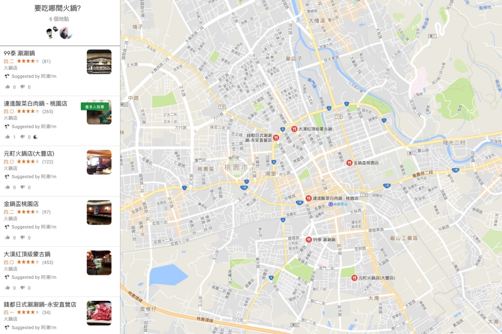 【網路大小事】Google 地圖新增投票功能，選定候選餐廳後交給大家一起投票選擇吧