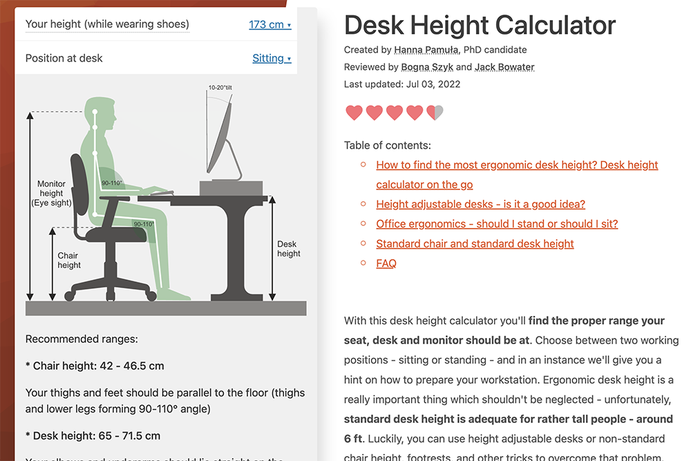 Desk Height Calculator 桌椅高度計算器，怎樣的高度跟坐姿比較符合你？ 就是教不落 給你最豐富的 3C 資訊、教學網站